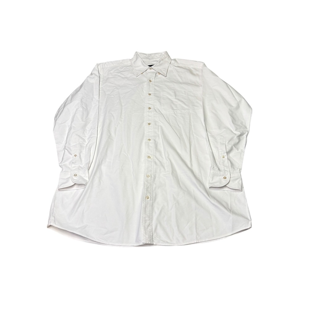 Proper Cloth Mens White Oxford Cloth Button Down Shirt 18.5 37‎  Long Sleeve